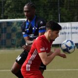 Leo Mayka (l.) traf beim 3:2-Erfolg gegen den SV Brackel gleich doppelt für den Königsbnorner SV.