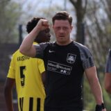Andre Schmidt ballt die Faust. Hier trifft der Oberadener zum 2:0 gegen den SuS Kaiserau II.