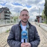 Unser Reporter an der beschädigten Stadtbahnhaltestelle