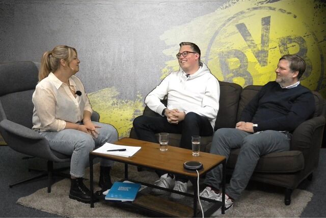 Katja Wehrland, Matthias Dröge und Thomas Schulzke beim Wohnzimmer-Talk.