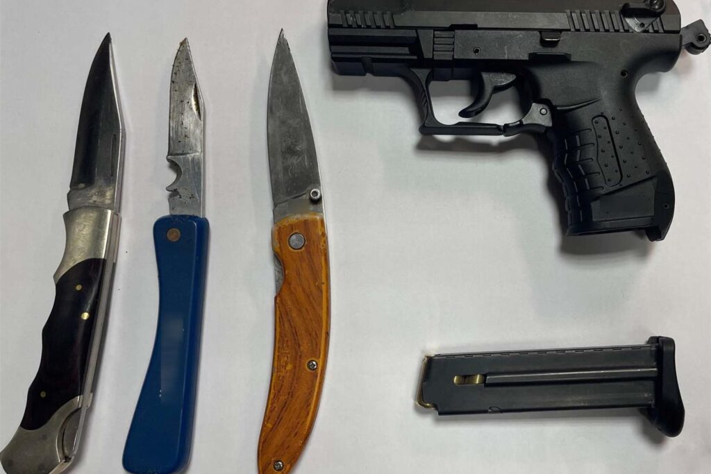 Diese Waffen wurden beim Dorstener gefunden und sichergestellt.