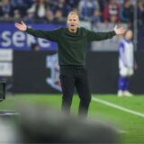 27.04.2024, Fussball, 2. Bundesliga, 31. Spieltag, Saison 2023/2024, FC Schalke 04 – Fortuna Düsseldorf, Cheftrainer Karel Geraerts (FC Schalke 04)