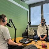 Patrick Schröer und Nico Ebmeier beim Podcast.