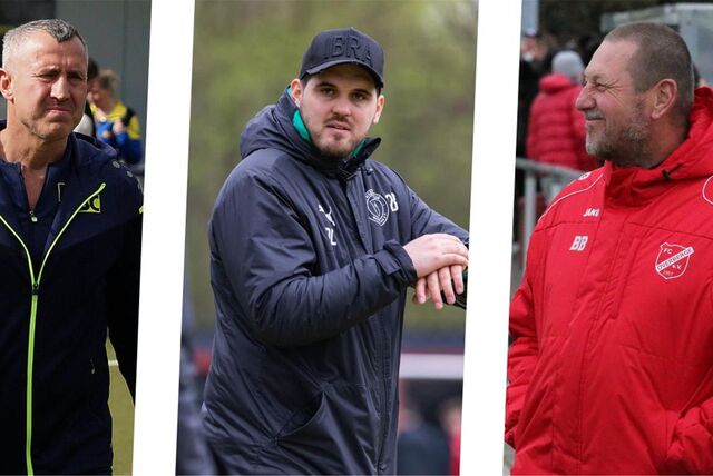 Welcher Trainer/Sportchef darf Sonntag den Titel feiern? Ahmet Kahya (Kamener SC), Dominik Ciernioch (Westfalia Wethmar) oder Burghard Bachmann (FC Overberge)?
