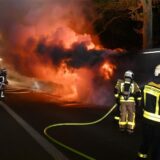 Ein Lkw stand zwischen Dorsten und Schermbeck in Flammen.