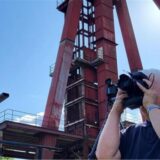 Dreharbeiten unter dem Förderturm in Kamen