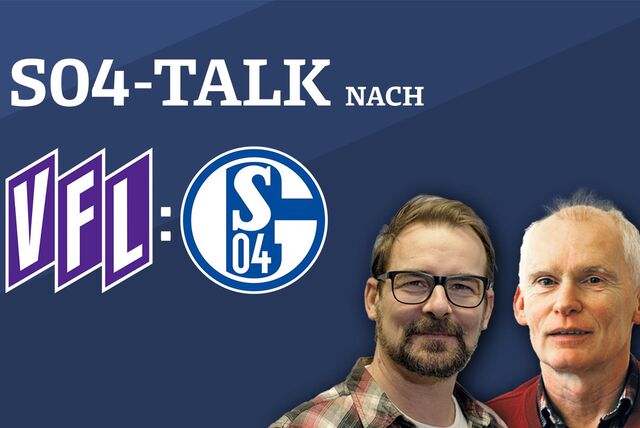 Sprechen nach der Partie gegen Osnabrück über das Spiel: Schalke-Reporter René Preuß und Schalke-Experte Frank Leszinski.