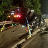 Ein Auto hatte sich in der Nacht von Samstag auf Sonntag überschlagen. Die Feuerwehr Schermbeck wurde alarmiert.