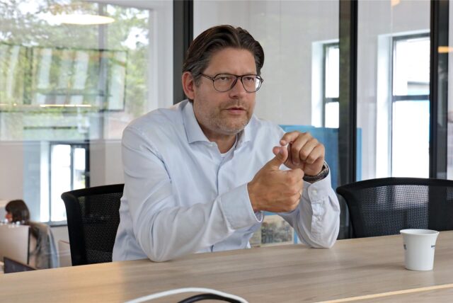 Marco Morten Pufke, Vorsitzender des Kreisverbandes der CDU im Kreis Unna, bei einem Interview mit dem Hellweger Anzeiger.
