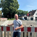 Anwohner Norbert Kozubek auf der Baustelle Hammer Straße.