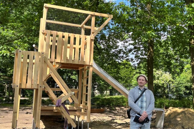 Jan Casselmann hat den Spielplatz, der aktuell im Werner Stadtpark entsteht, entworfen.
