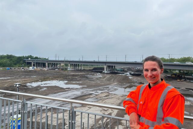 Auf dem Gelände des früheren Güterbahnhofs an der Westfaliastraße soll das ICE-Werk entstehen. Projektleiterin Maria Otte hatte den Bau zuletzt mit vorbereitet.