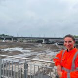 Auf dem Gelände des früheren Güterbahnhofs an der Westfaliastraße soll das ICE-Werk entstehen. Projektleiterin Maria Otte hatte den Bau zuletzt mit vorbereitet.