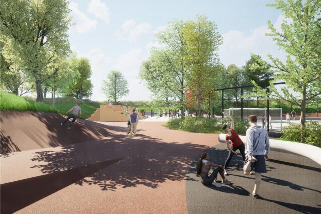 Viel Platz für Sport und Spiel soll der „grüne Ring“ an der Westfalenhütte bieten.