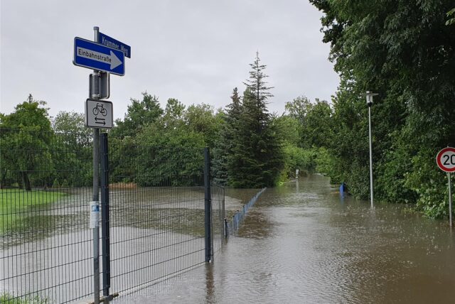 Der Krumme Weg, nahe des Natorper Bachs, wurde 2021 vollständig überschwemmt.