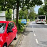 An der Parkstraße in Unna sollen diese Parkplätze wegfallen. Die Stadt will Fußgängern mehr Platz geben.