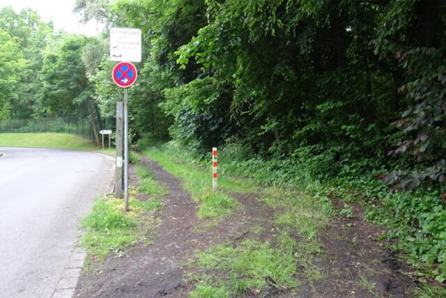 Die Zufahrt zum Haldengelände am Schacht III.