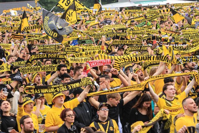 Die größte Dortmunder Public-Viewing-Veranstaltung fand auf dem Festplatz an der Eberstraße statt.