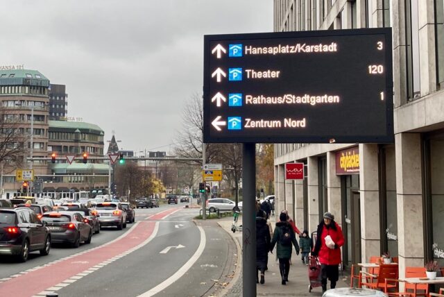 Parkleitsystem in der City