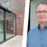 Montage: Links: Die Wiehagenschule in Werne; rechts: Frank Gründken, Dezernent für Bildung, Kultur und Sport.