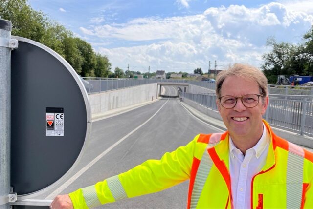 Jürgen Busch vom Kreis Unna bei der Eröffnung der Südkamener Spange.