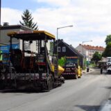 Baustelle auf der Bebelstraße in Lünen