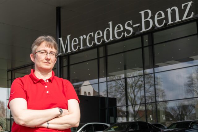 Alexandra Ebert ist Betriebsratsvorsitzende der konzerneigenen Mercedes-Niederlassungen in Lünen, Dortmund und Unna.