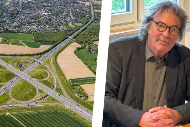Montage aus dem Kamener Kreuz und VDS-Vorsitzenden Prof. Walter Krämer