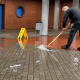 Die Haltestelle Stadtgarten war zwischenzeitlich überflutet.