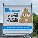 Auch das kann ein Weg sein, Bewerber für sich einzunehmen: In Königsborn zeigt eine Gerüstbaufirma, dass zur Firmenkultur auch eine direkte Sprache und Humor gehören.