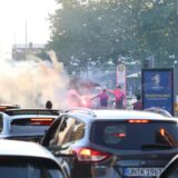 Nach dem Sieg Deutschlands gegen Ungarn wurde auf dem Dortmunder Wall bei einem Autokorso gefeiert.