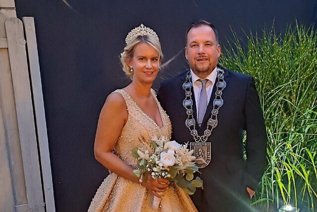 André und Bianka Biermann, Königspaar des Bürger- und Schützenvereins Hüingsen 2023/24