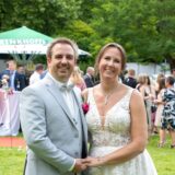 Stefanie Titoff und Michael Strzysz haben im Parkbad Süd standesamtlich geheiratet.