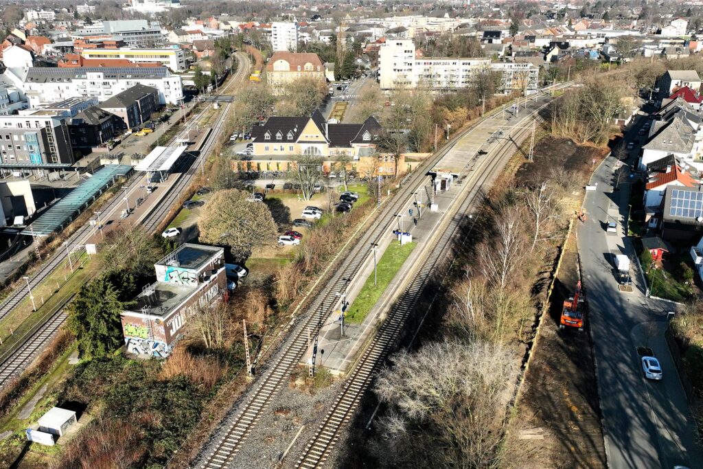 Hauptbahnhof Lünen von oben