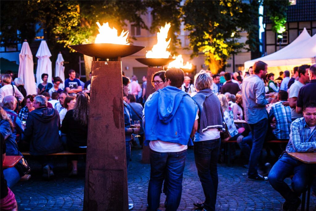 Das Weinfest in Werne bei Abend