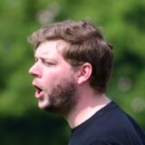 Kevin Schulzki an der Seitenlinie.