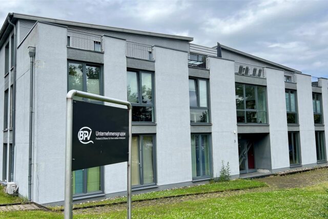 Firmensitz der insolventen BPV GmbH an der Heinrich-Hertz-Straße in Unna