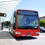 Ein Bus am ZOB in Lünen