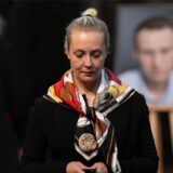 Julia Nawalnaja bei einem Gottesdienst für ihren verstorbenen Ehemann Alexej Nawalny in der St. Marienkirche (Archivbild).