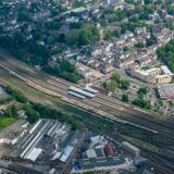 Luftbild: Blick auf den Schwerter Bahnhof
