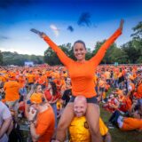 Ein weiblicher Niederlande-Fan