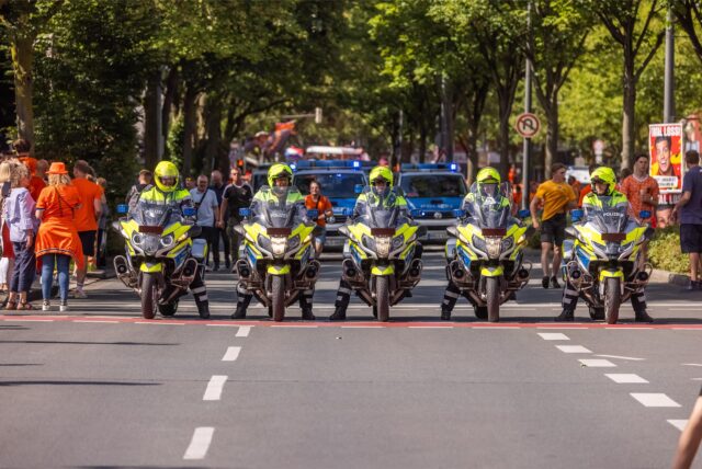 Polizisten auf Motorrädern in Dortmund