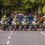 Polizisten auf Motorrädern in Dortmund