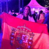 Ein spanischer Fan beim Public Viewing zur EM in Dortmund