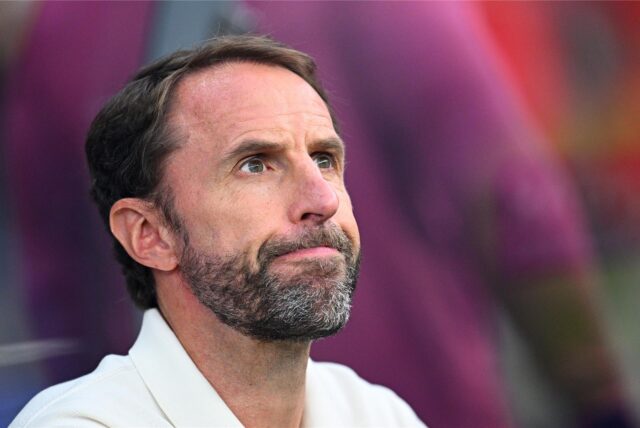 Englands Trainer Gareth Southgate vor dem Spiel