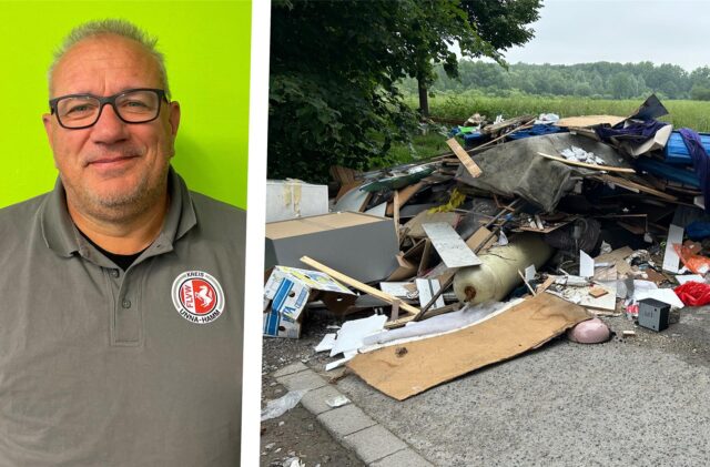 Montage: Stephan Polplatz (links), illegale Mülldeponie (rechts)