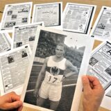 Leichtathlet Arthur Jonath aus Bentrop auf einer historischen Fotografie.
