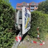 Ein gesprengter Zigarettenautomat in der Hochstraße in Bergkamen.