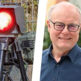 Montage mit einem Blitzer und dem Holzwickeder CDU-Fraktionsvorsitzenden Dieter Buckemüller