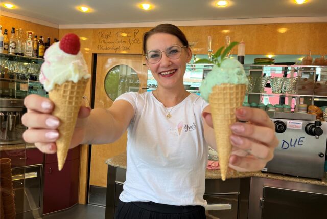 Yvonne Neudeker betreibt an der Husener Straße das Eiscafé „Yve’s“. Ihr Markenzeichen sind ungewöhnliche Eissorten.